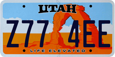 UT license plate Z774EE