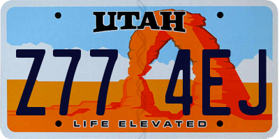 UT license plate Z774EJ