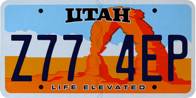 UT license plate Z774EP