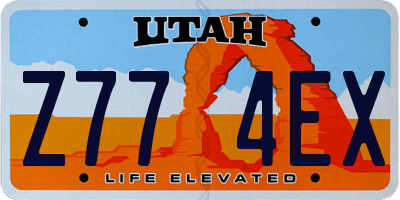 UT license plate Z774EX