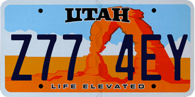 UT license plate Z774EY