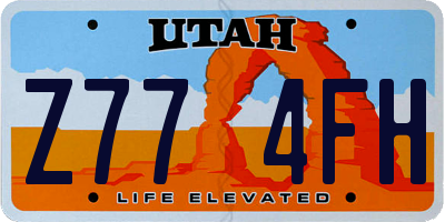 UT license plate Z774FH