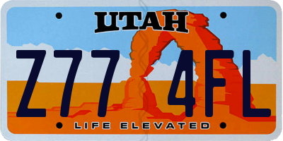 UT license plate Z774FL