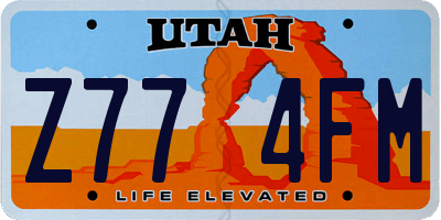 UT license plate Z774FM