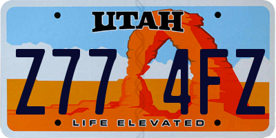 UT license plate Z774FZ