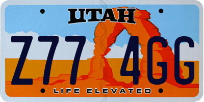 UT license plate Z774GG