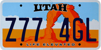 UT license plate Z774GL
