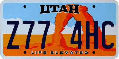 UT license plate Z774HC