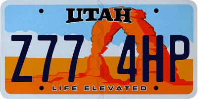 UT license plate Z774HP