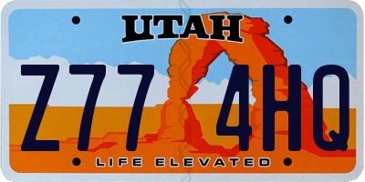 UT license plate Z774HQ