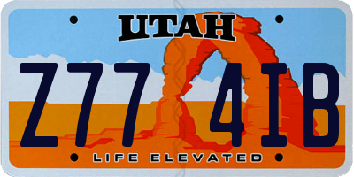 UT license plate Z774IB