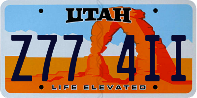 UT license plate Z774II