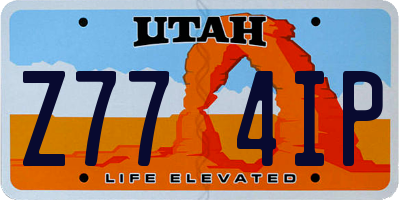 UT license plate Z774IP