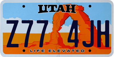UT license plate Z774JH