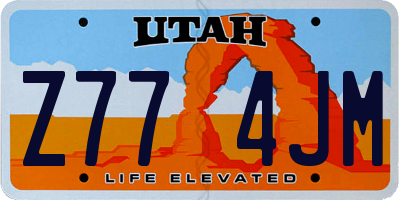UT license plate Z774JM