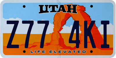 UT license plate Z774KI