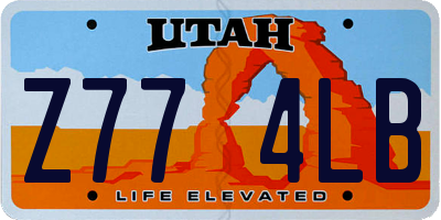UT license plate Z774LB