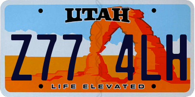 UT license plate Z774LH