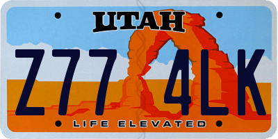 UT license plate Z774LK