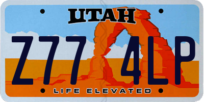 UT license plate Z774LP