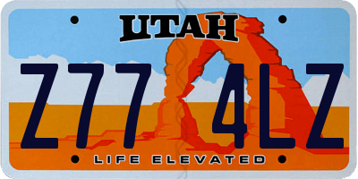 UT license plate Z774LZ
