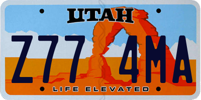 UT license plate Z774MA