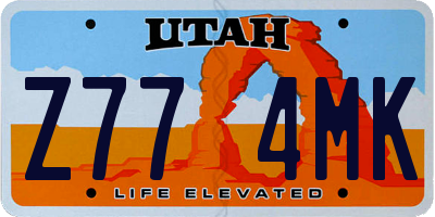 UT license plate Z774MK