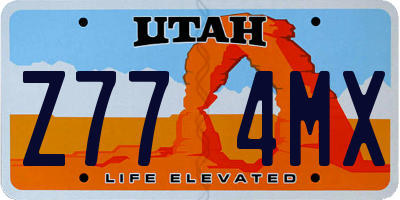 UT license plate Z774MX