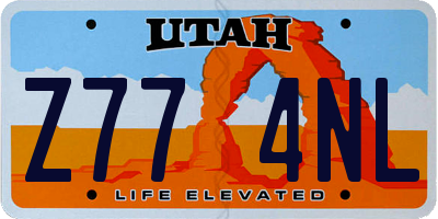UT license plate Z774NL