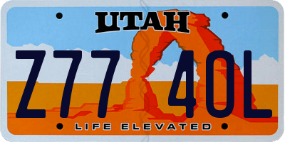 UT license plate Z774OL