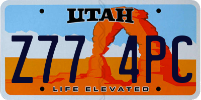 UT license plate Z774PC