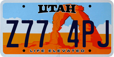 UT license plate Z774PJ