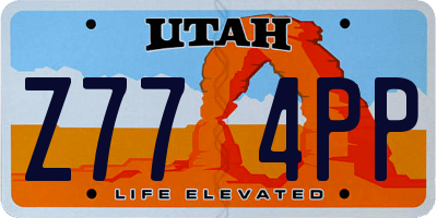 UT license plate Z774PP