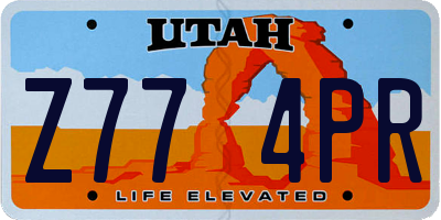 UT license plate Z774PR