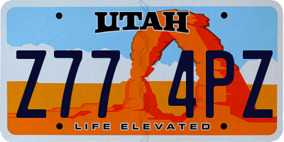 UT license plate Z774PZ