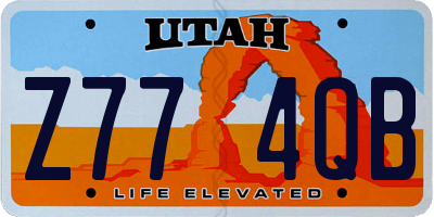 UT license plate Z774QB