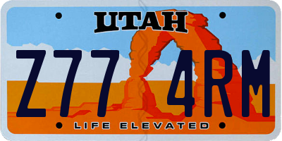 UT license plate Z774RM