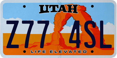 UT license plate Z774SL