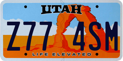 UT license plate Z774SM