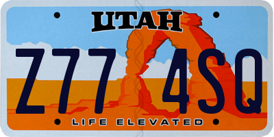 UT license plate Z774SQ