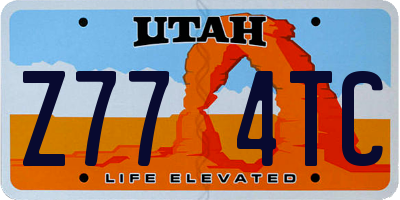 UT license plate Z774TC
