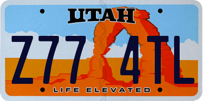 UT license plate Z774TL