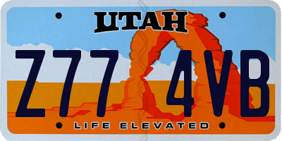 UT license plate Z774VB