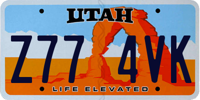 UT license plate Z774VK