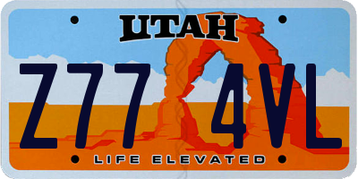 UT license plate Z774VL