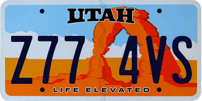 UT license plate Z774VS