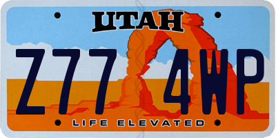 UT license plate Z774WP