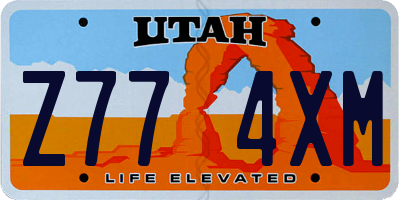 UT license plate Z774XM