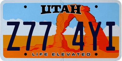 UT license plate Z774YI