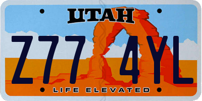 UT license plate Z774YL